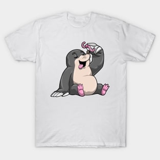 Mole with Earthworm T-Shirt